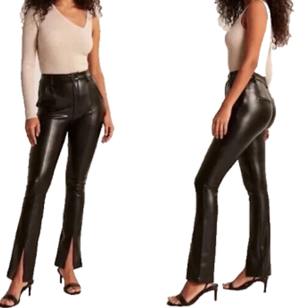 Abercrombie & Fitch The Skinny Ultra High Rise Pant Vegan Leather Size 28/6